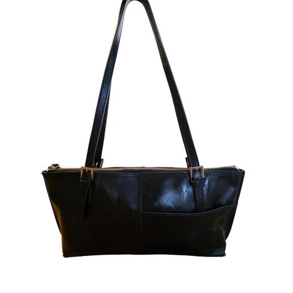 HOBO Handbags - Hobo The Original Black Leather Double Handles Zip Tote Shoulder Bag